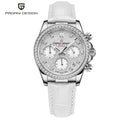 montre femme bracelet cuir blanc