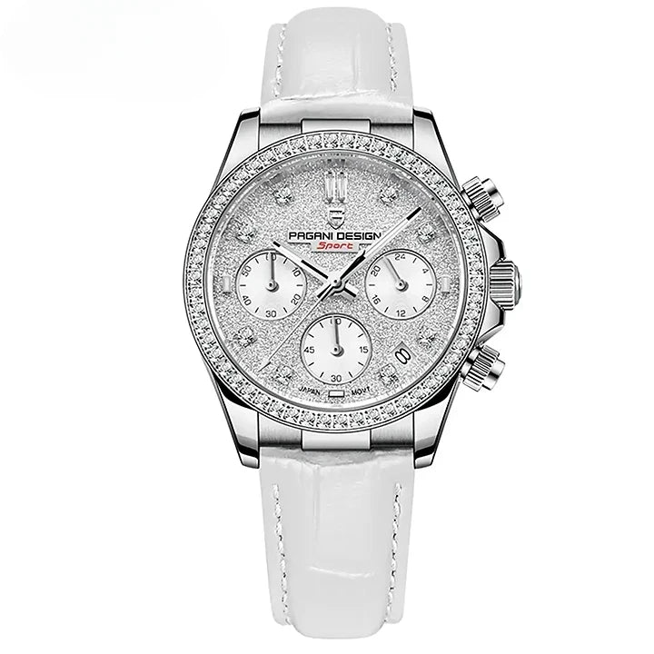 montre femme acier inoxydable saphir
