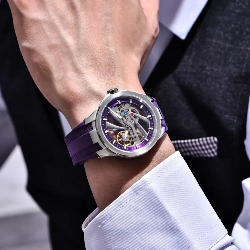 Montre skeleton élégante avec finitions premium et style exclusif