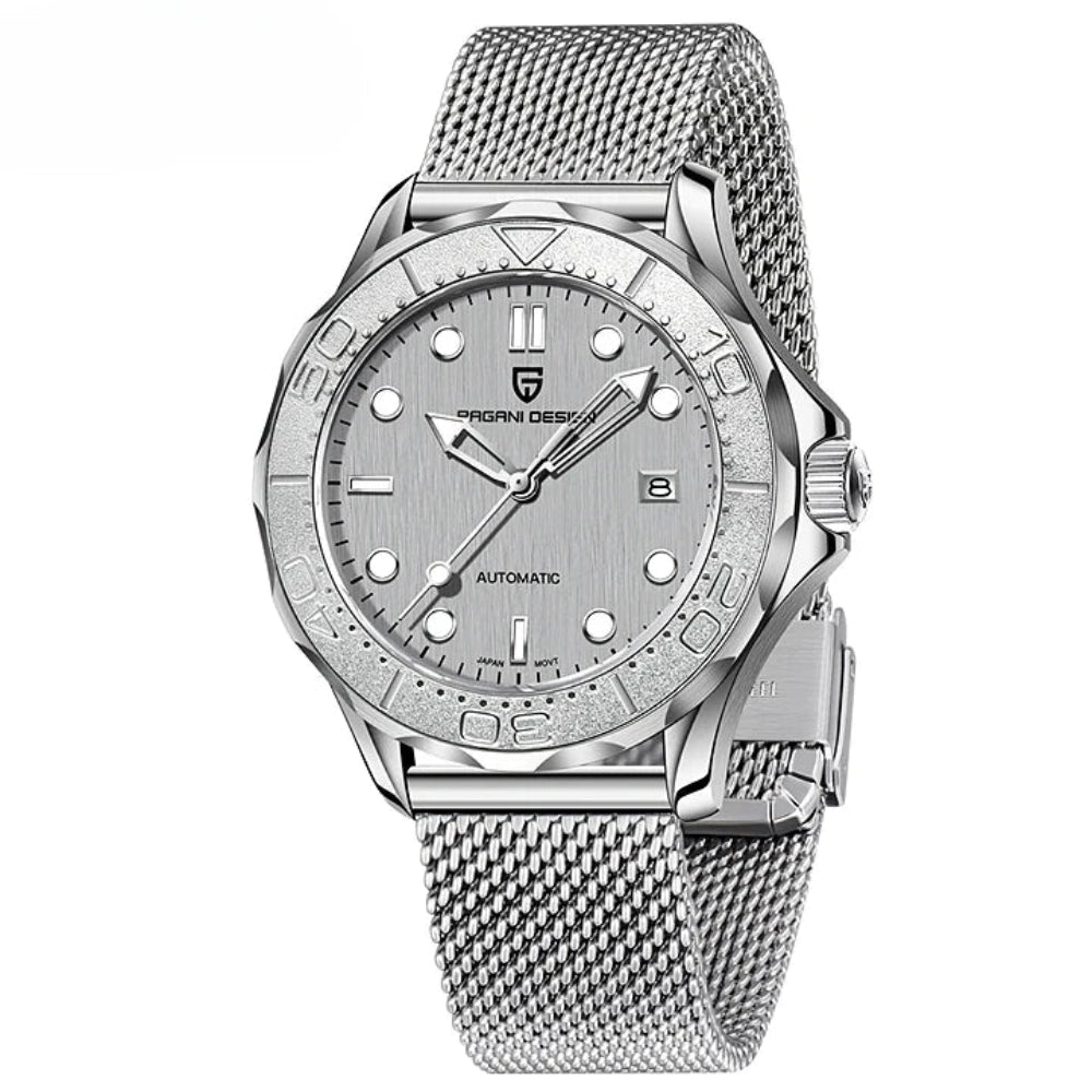 montre automatique acier inoxydable