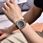 Montre haut de gamme avec bracelet cuir confortable