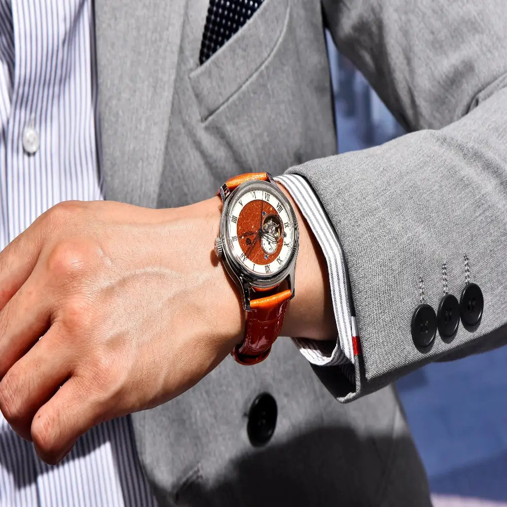 Montre Prestige Tourbillon Élite au design horloger raffiné