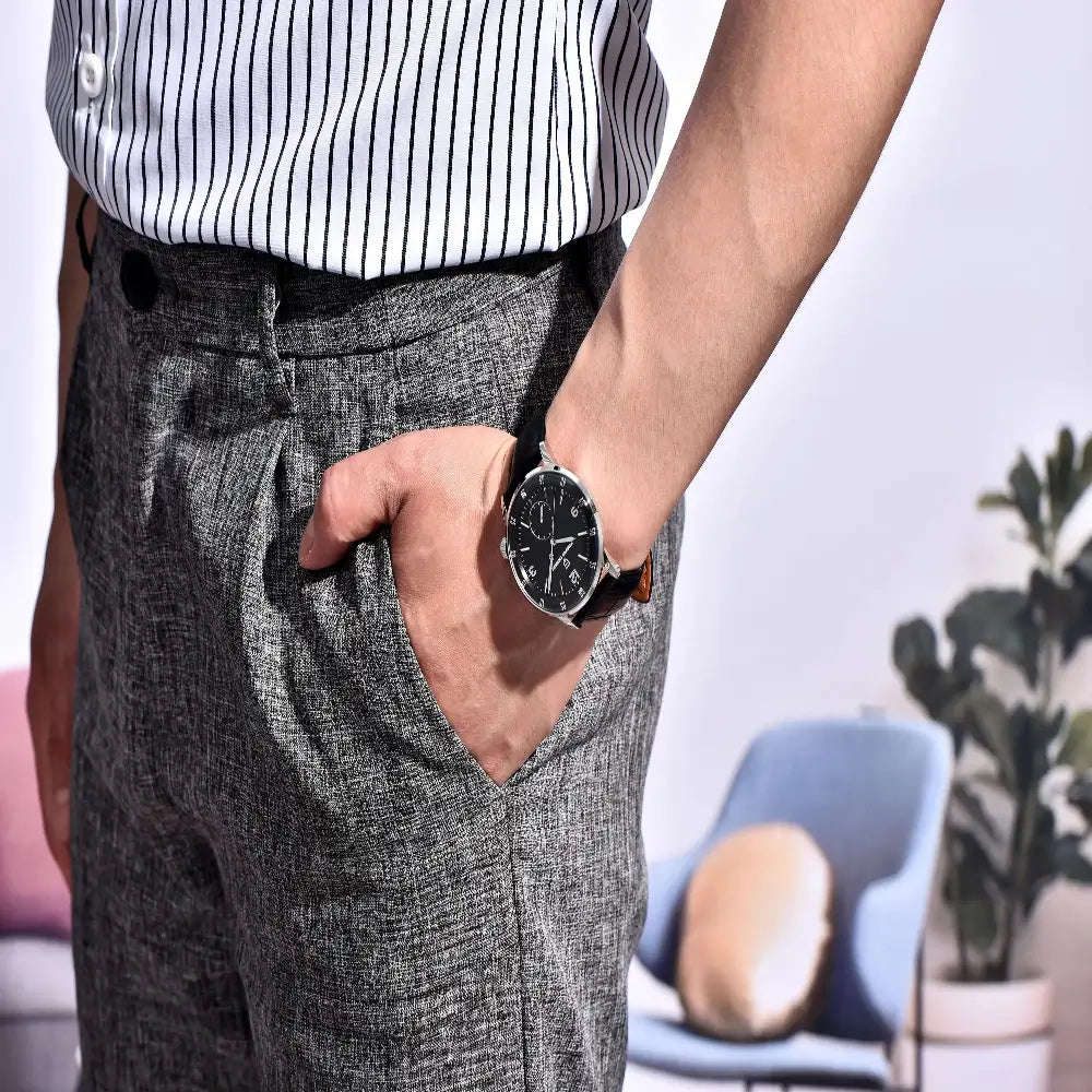 Montre homme élégante au design nautique intemporel