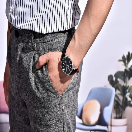 Montre homme élégante au design nautique intemporel