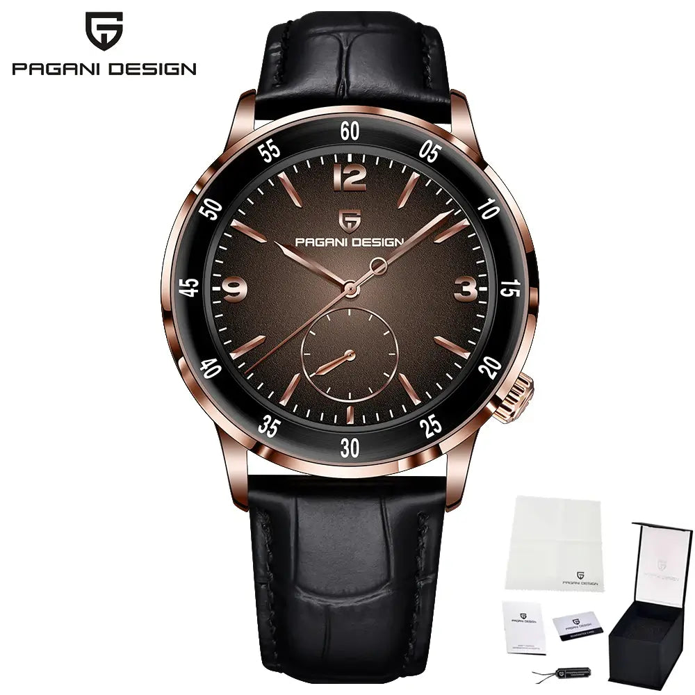Montre homme raffinée avec bracelet cuir véritable