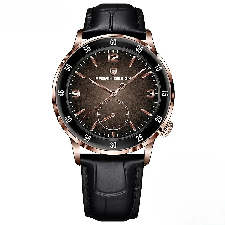 Montre automatique Héritage Nautique avec bracelet en cuir véritable