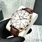 Montre automatique avec boîtier rond en acier inoxydable