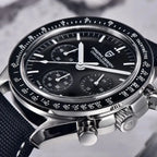 Montre homme Lunar Velocity Prestige avec mouvement Seiko VK63 fiable et design inspiré de l’exploration spatiale.