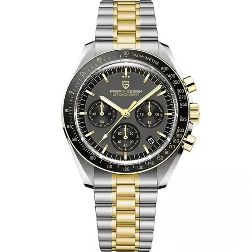 Montre Chronograph Lunar Velocity Prestige en acier inoxydable vue de face
