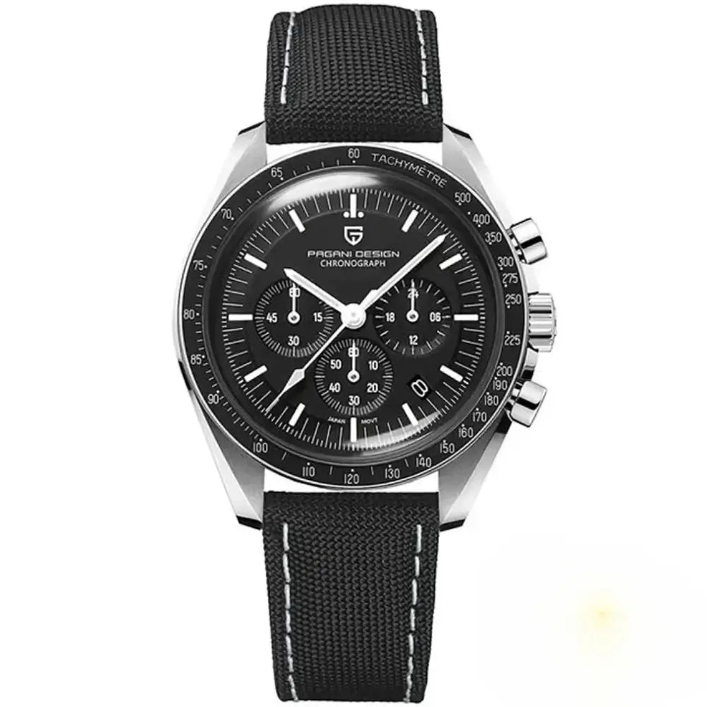 Montre homme cadran noir chronographe
