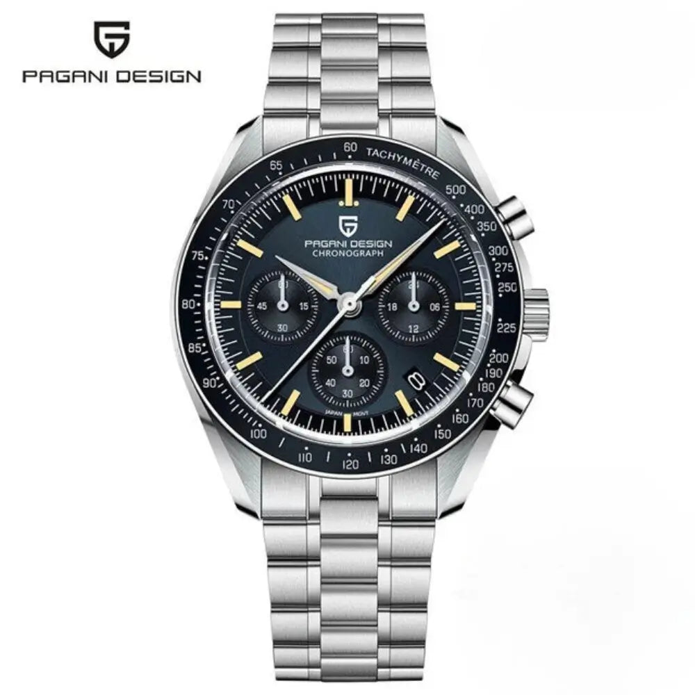 Montre PAGANI DESIGN homme avec chronographe réel, date automatique et style business sportif.