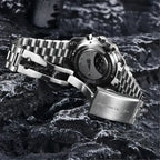 Montre PAGANI DESIGN PD-1701 style Speedmaster avec chronographe professionnel et verre saphir anti-rayures.
