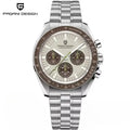 Montre chronographe quartz premium avec résistance aux chocs, verre saphir et cadran sportif moderne.