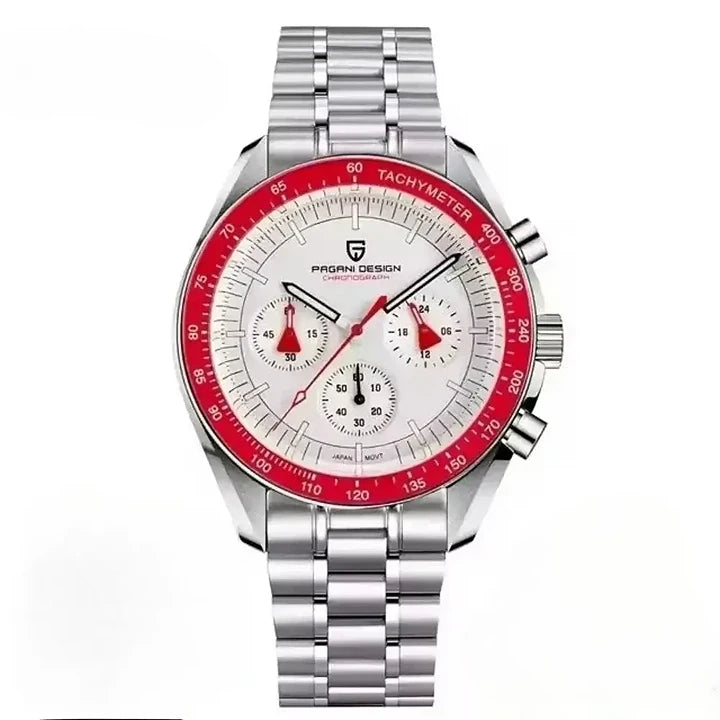 Montre chronographe inspiration lunaire
