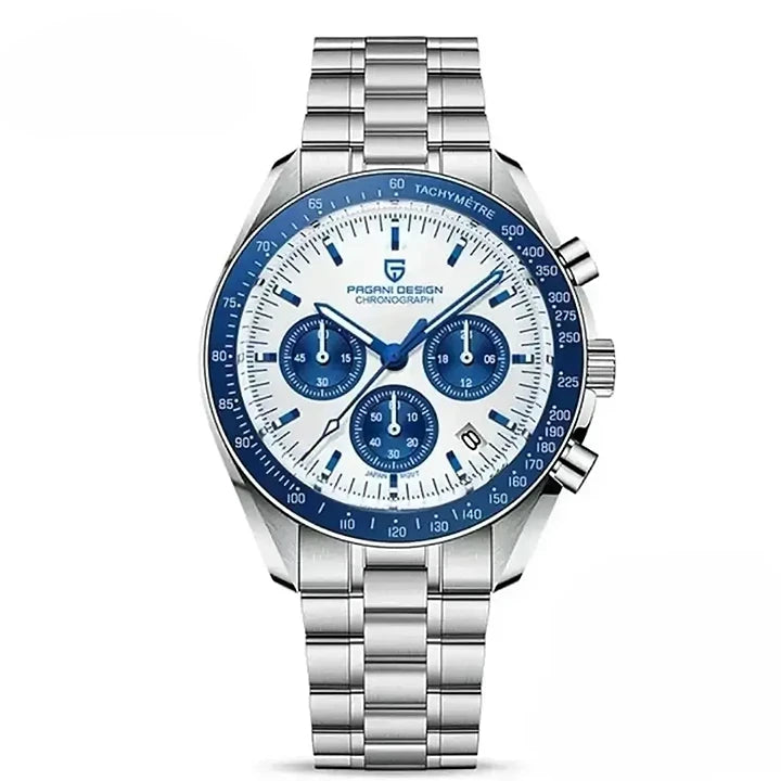 Montre chronographe verre anti-rayures
