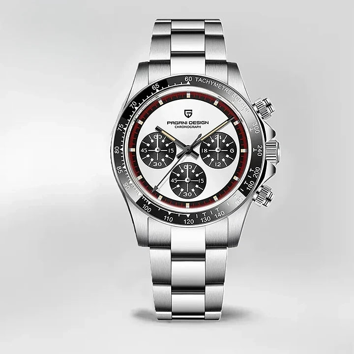 Montre acier inoxydable chronomètre intégré performant