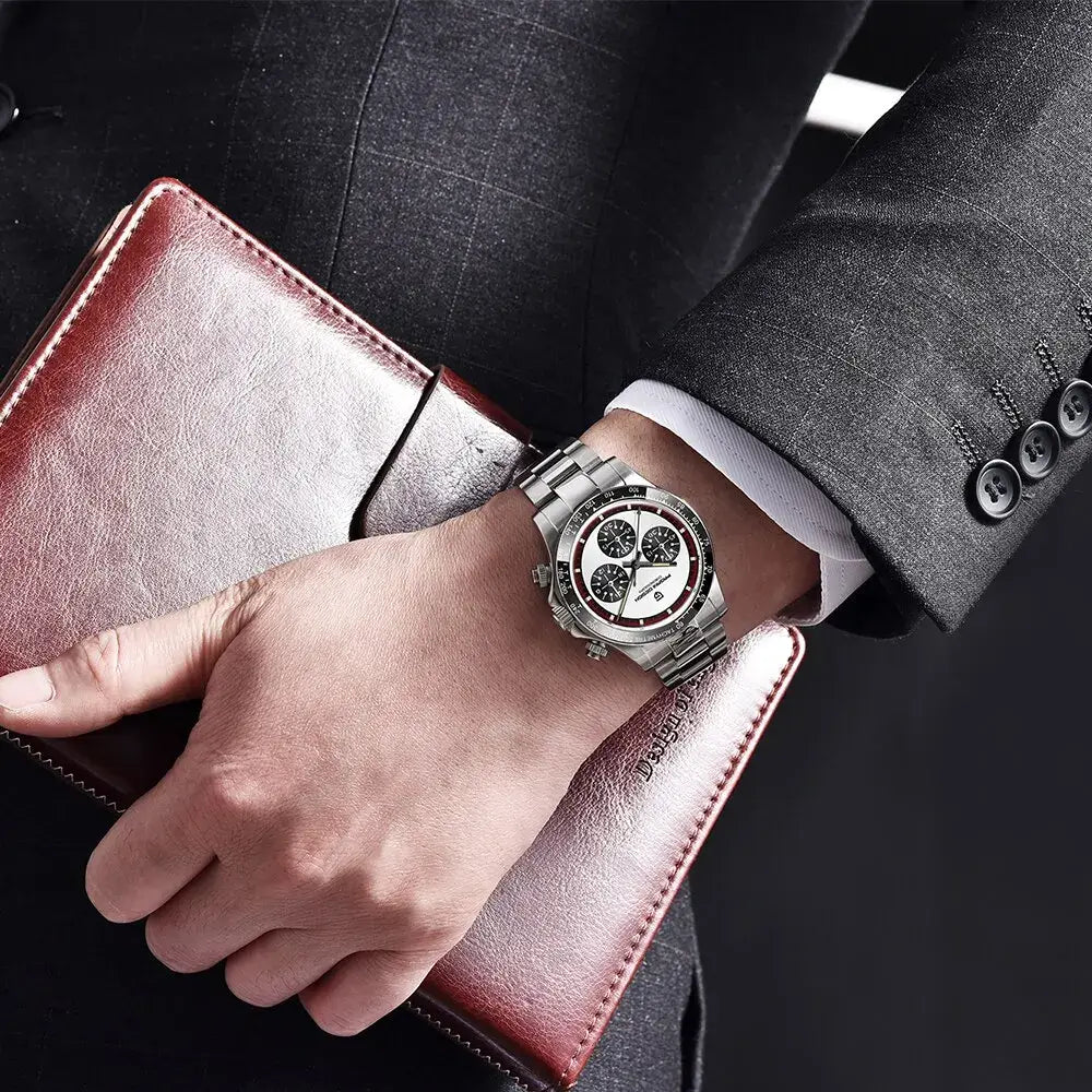 Sous-cadrans du chronographe quartz Impérial Velocity vus de près