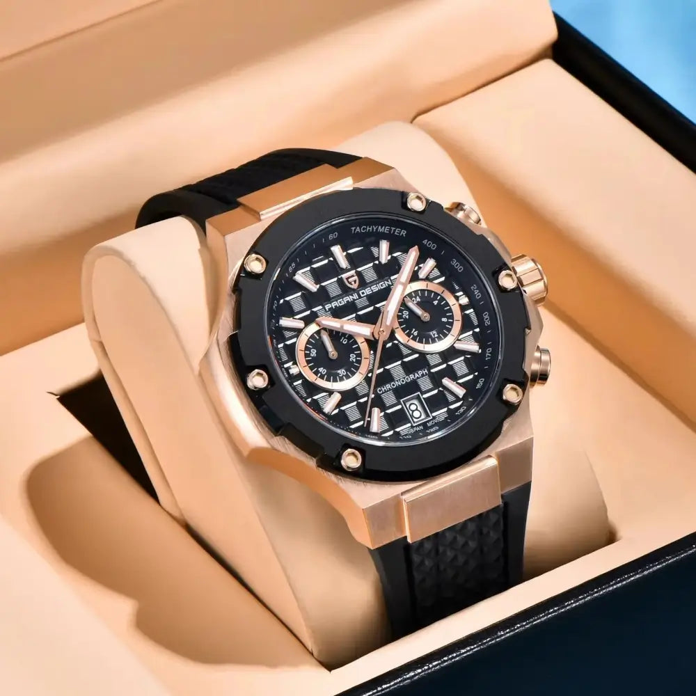 Montre chronographe sportive à mouvement quartz japonais