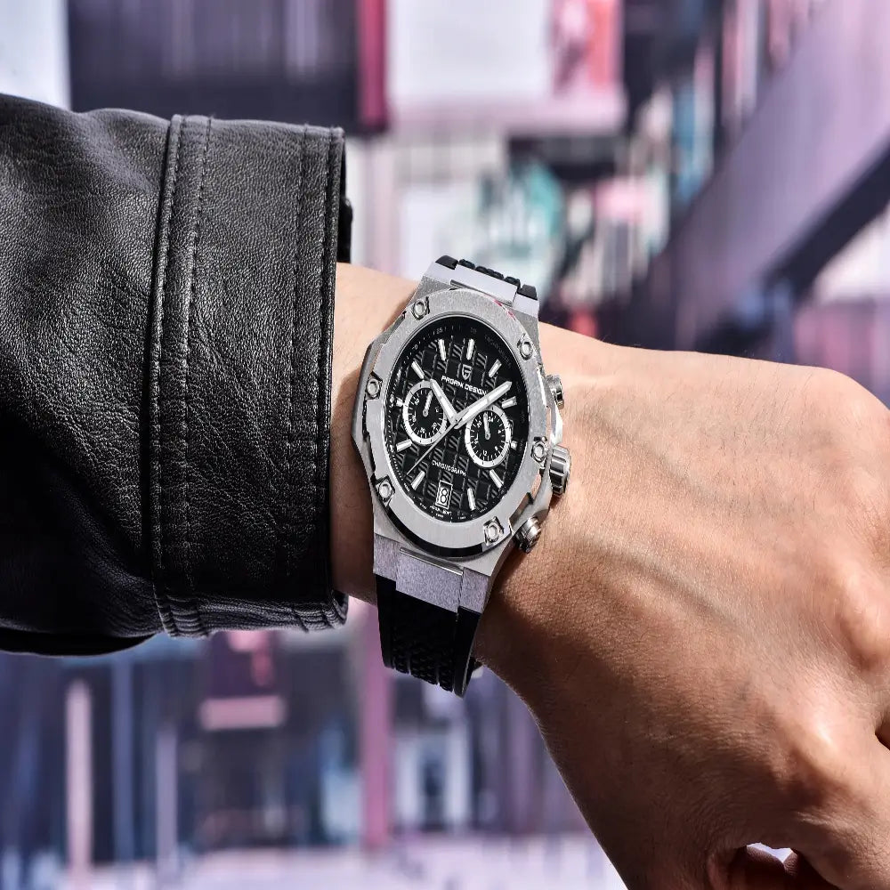 Montre de sport premium avec calendrier complet et date automatique