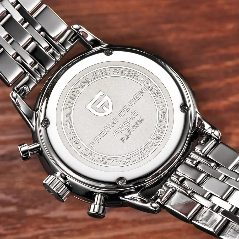Montre chronographe fashion casual avec mouvement japonais fiable