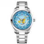 Montre homme cadran carte du monde
