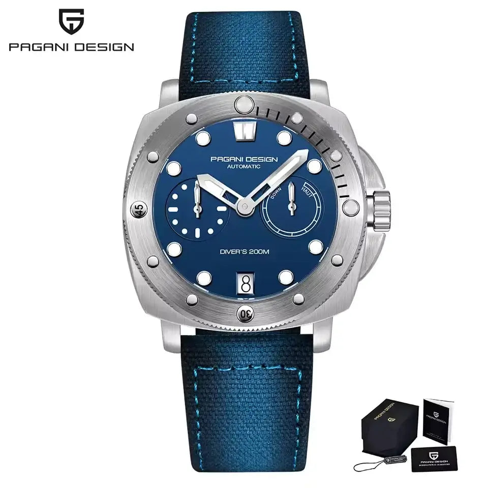 Montre automatique étanche 200 mètres avec boîtier ovale en acier inoxydable