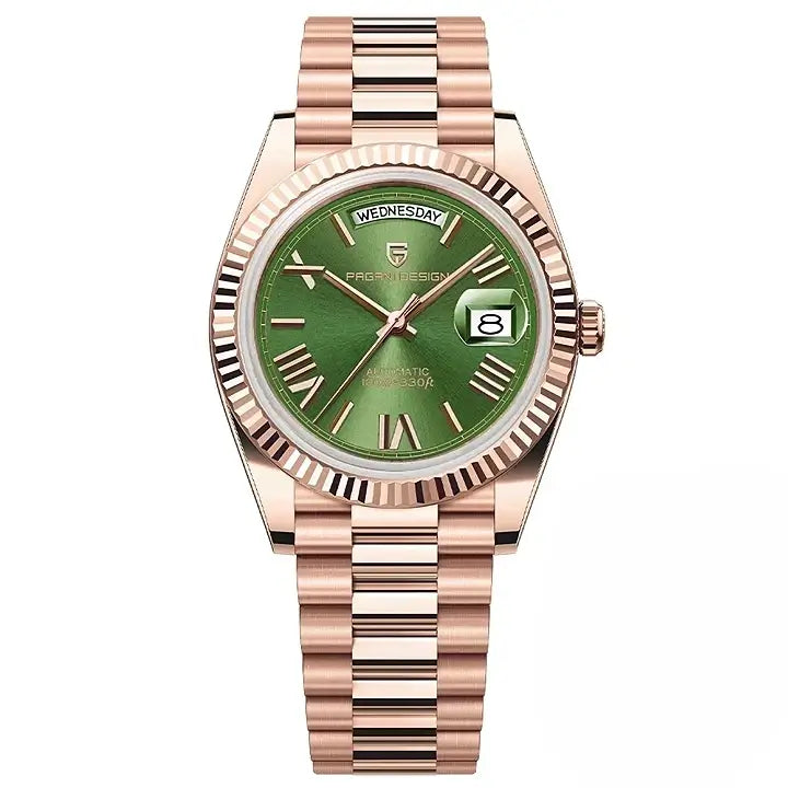 Montre homme lunette cannelée 40 mm
