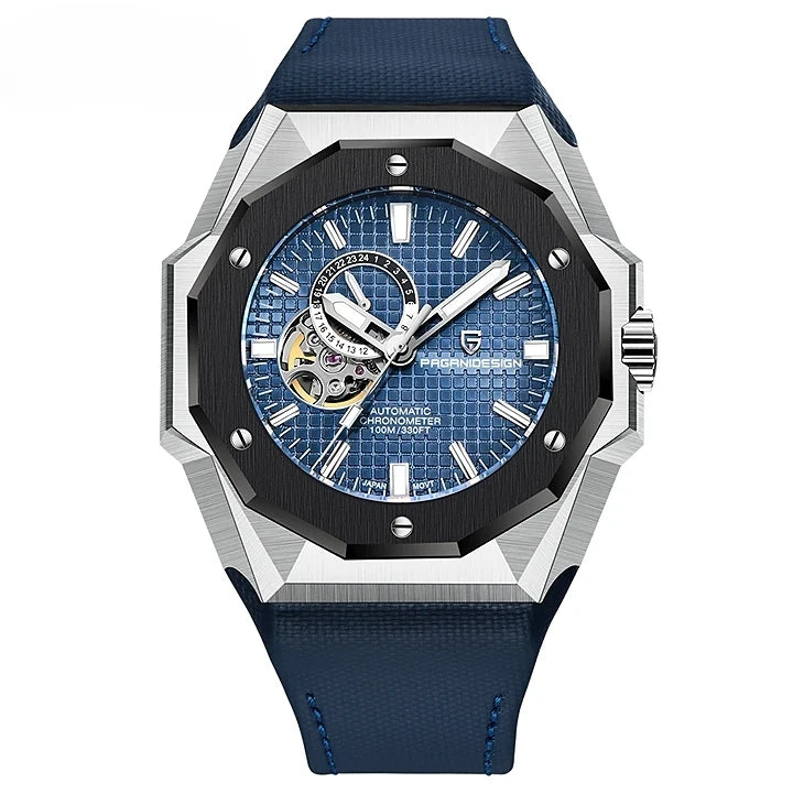 Montre mécanique automatique homme cœur ouvert
