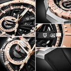 montre automatique bracelet cuir robuste
