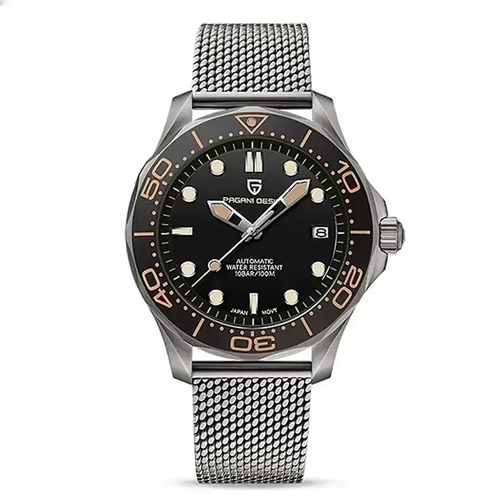 Montre homme automatique design espion
