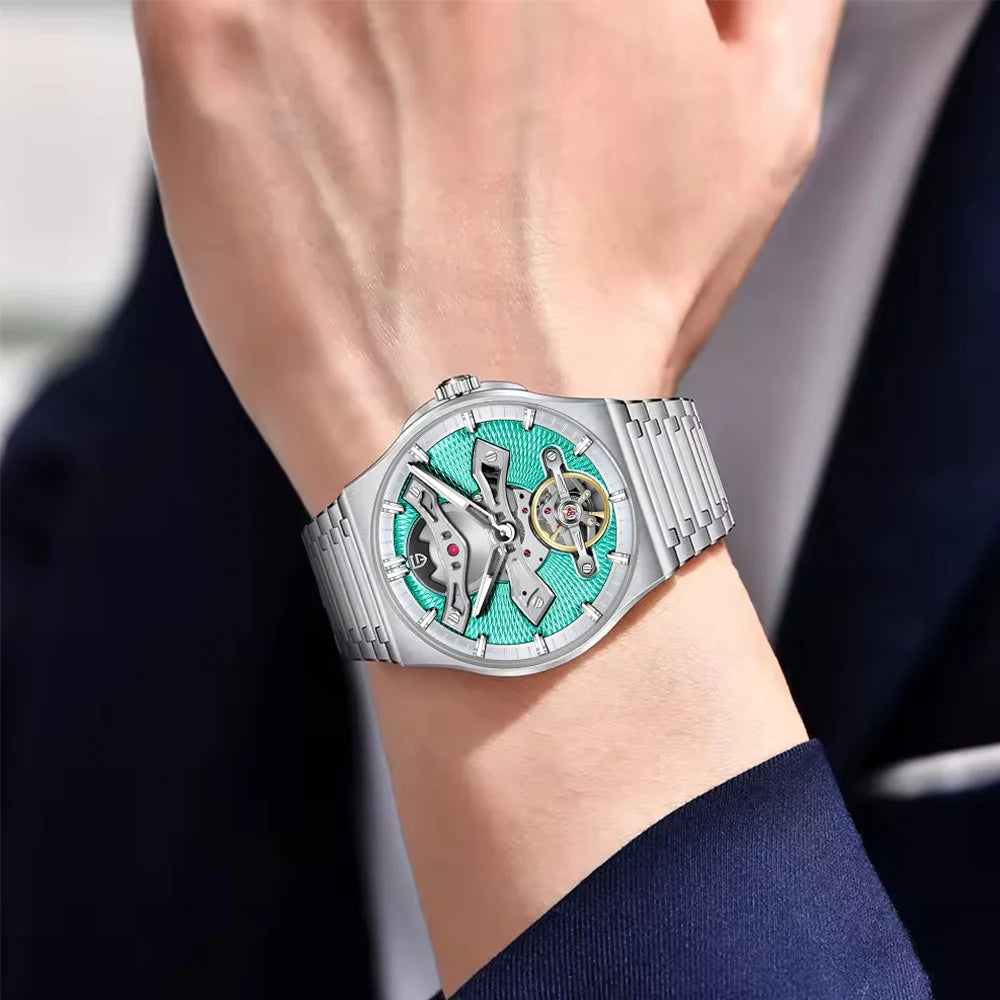 Montre homme bracelet acier intégré 42 mm
