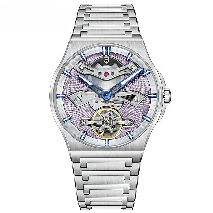 Montre mécanique automatique homme bracelet intégré
