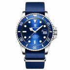 Montre automatique homme bracelet acier et lunette de plongée
