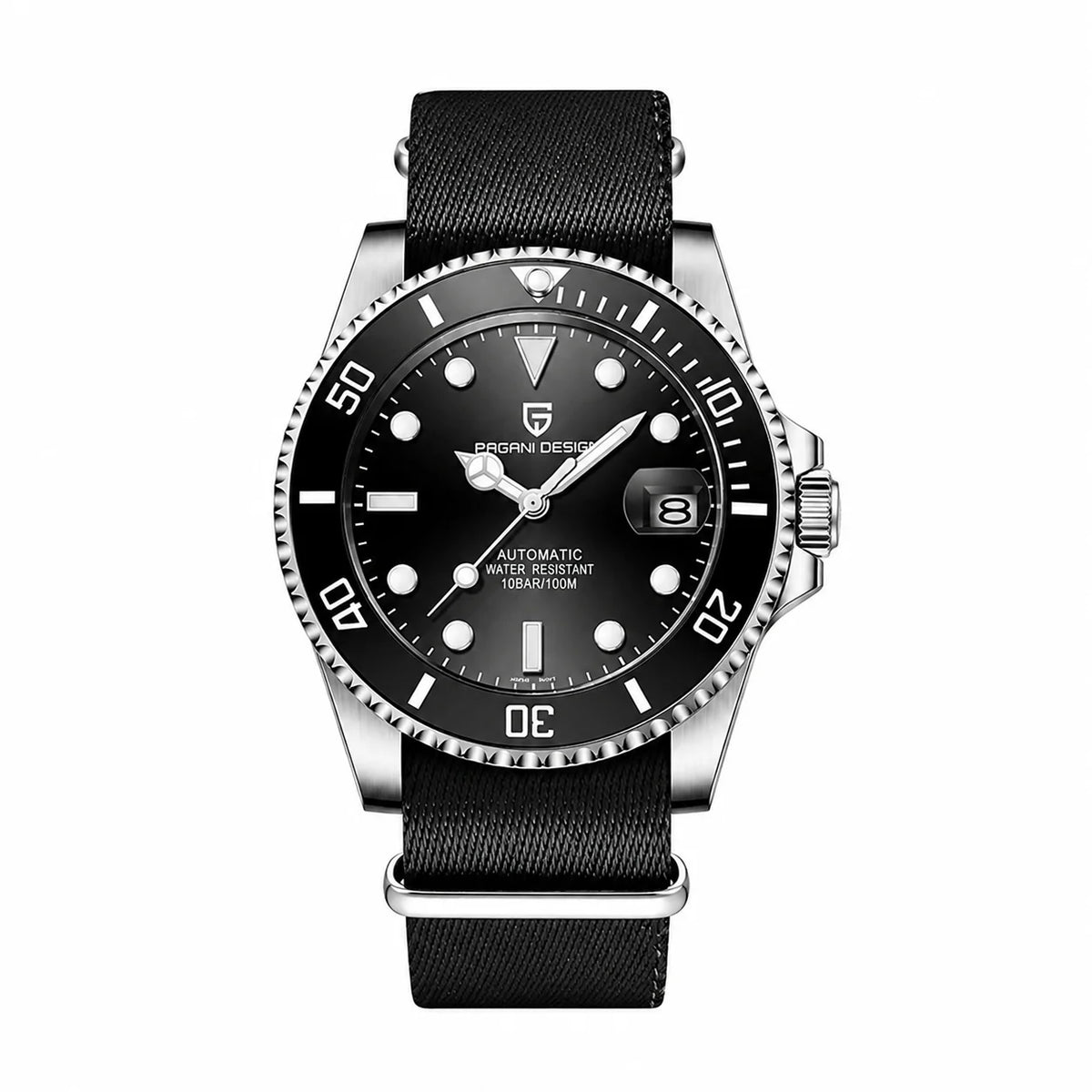 Montre homme mouvement automatique japonais et cadran lumineux