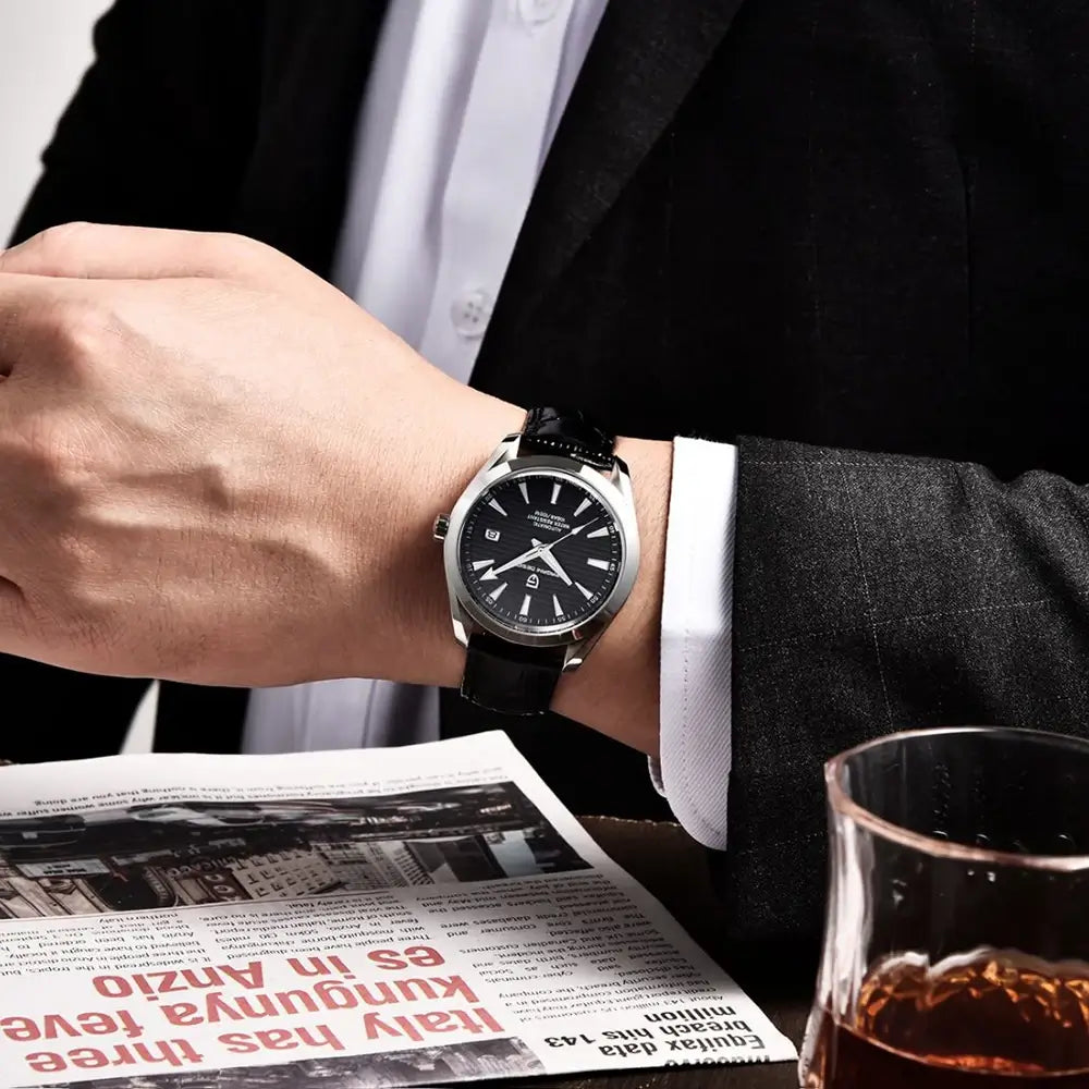 montre automatique étanche 100m verre saphir montre homme élégante usage quotidien business