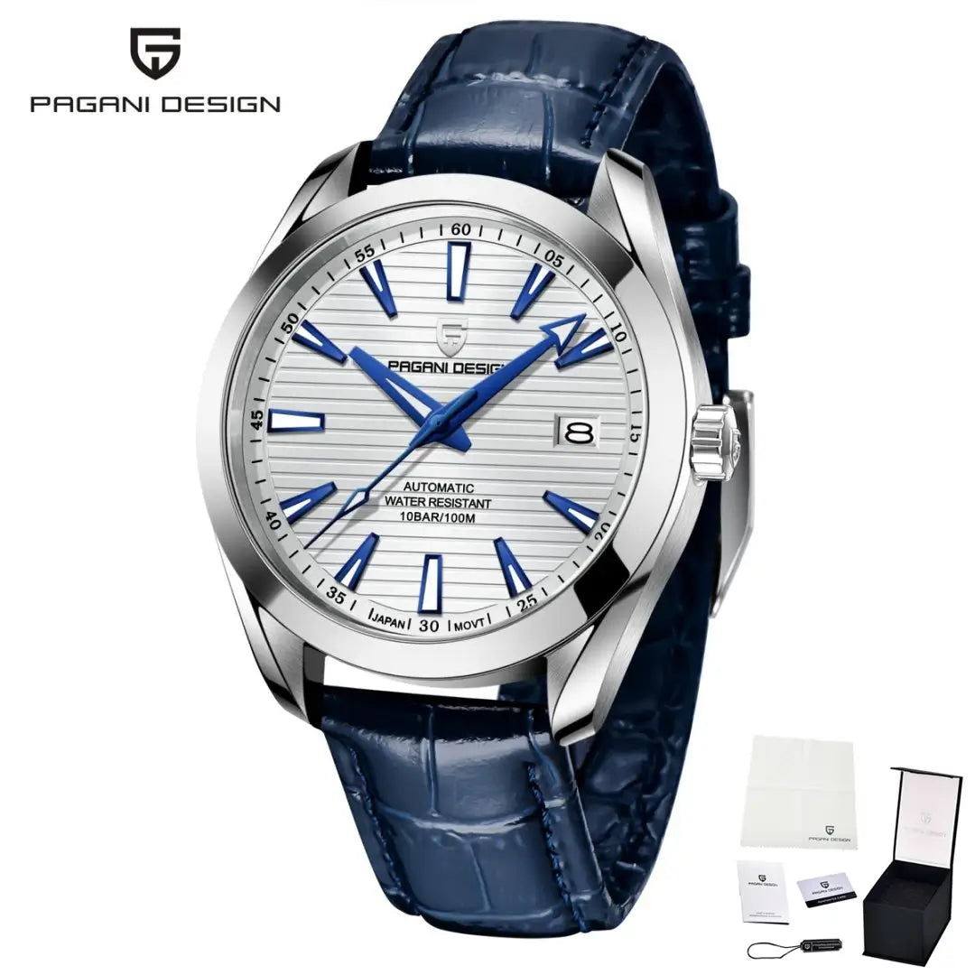 montre automatique Royal Horizon Prestige acier inoxydable cadran lumineux verre saphir étanche 100m homme luxe