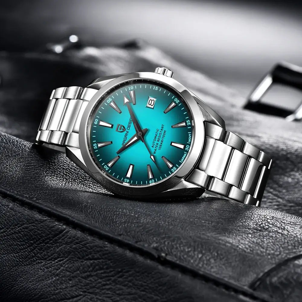montre luxe homme automatique cadran lumineux calendrier complet montre haut de gamme