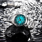 montre automatique homme élégante acier saphir design moderne minimaliste