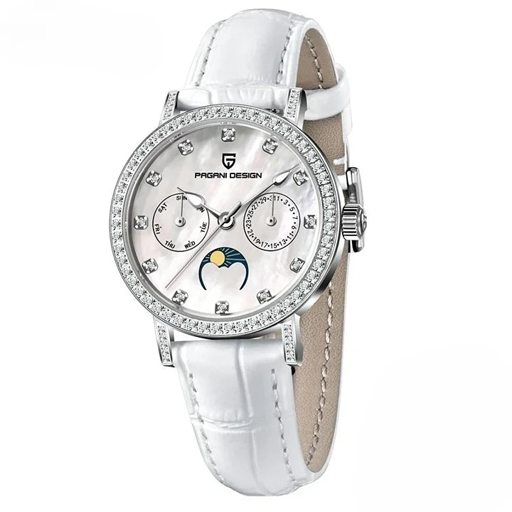 Montre élégante pour femme avec verre en cristal de saphir anti-rayures