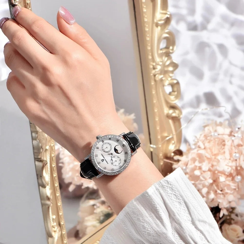 montre femme cristal saphir