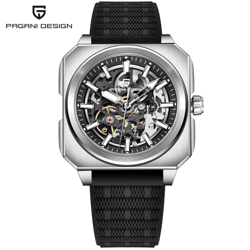 Montre homme élégante avec architecture mécanique apparente