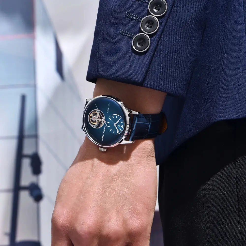 Boîtier rond en acier inoxydable de la montre automatique Héritage Souverain