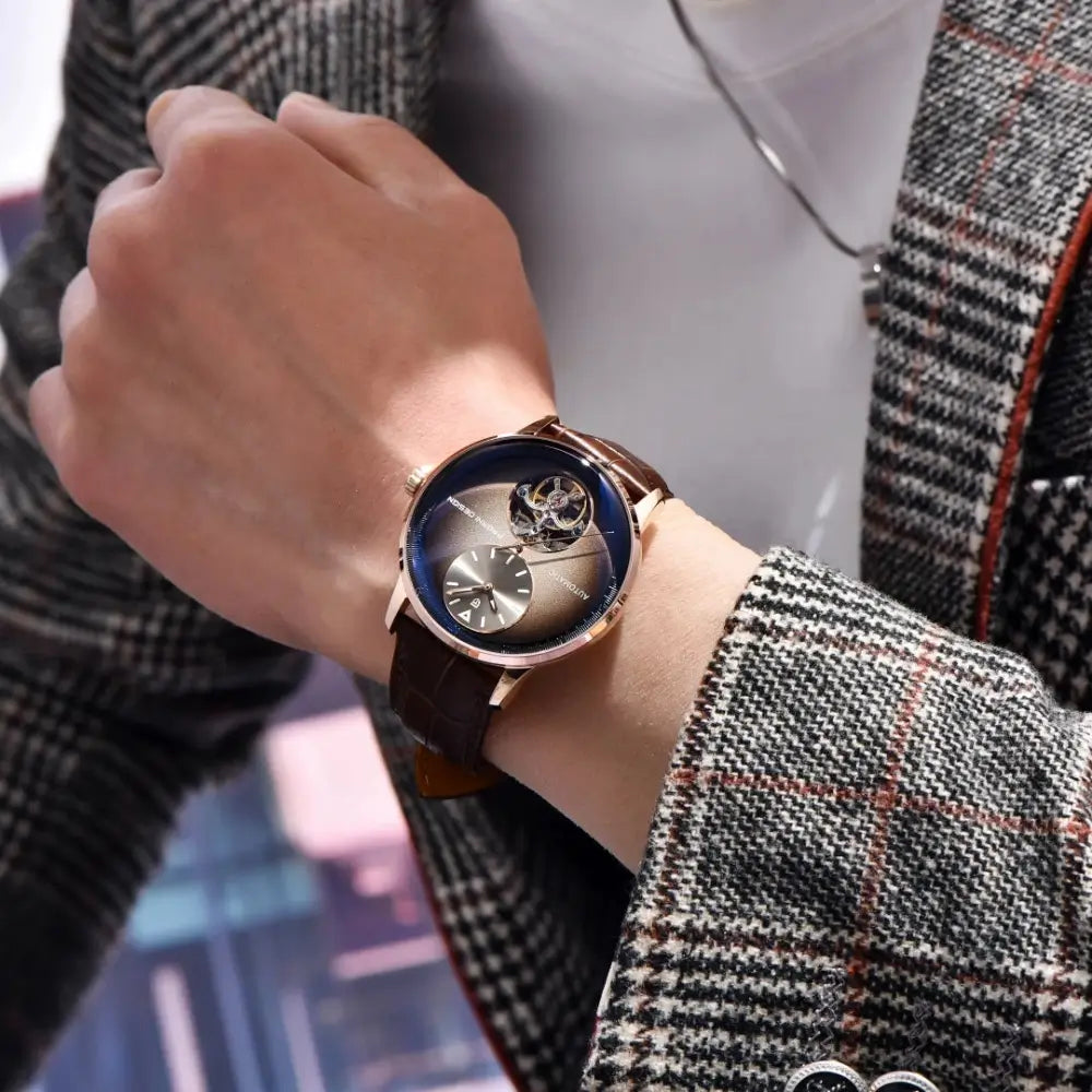 Montre automatique PAGANI DESIGN Héritage Souverain avec bracelet en cuir et cadran minimaliste