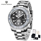 montre homme automatique acier inoxydable lunette rotative céramique style dive watch luxe