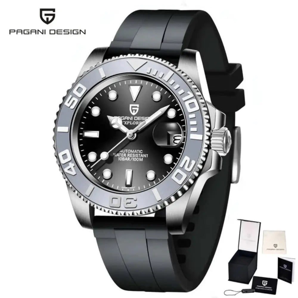 montre mécanique homme luxe bracelet acier fermoir sécurisé design contemporain premium