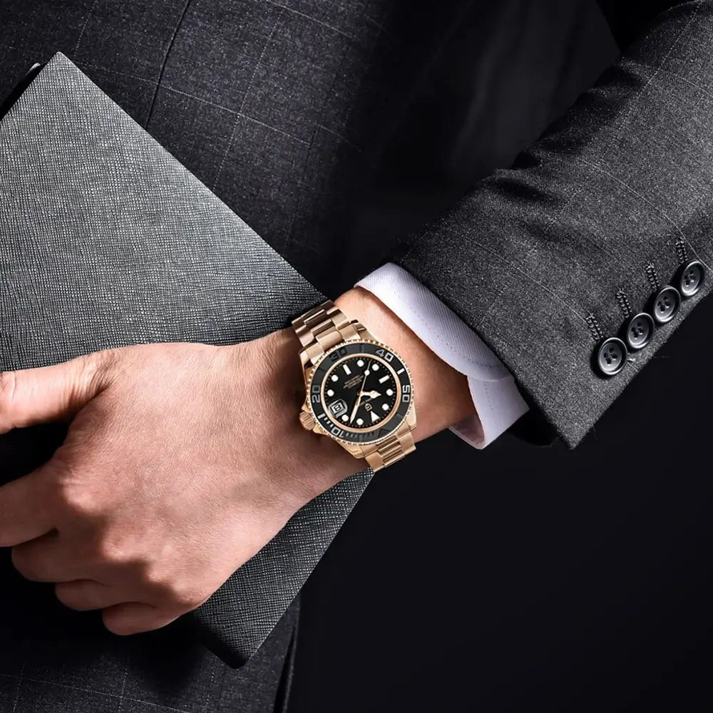 montre mécanique Océan Prestige Explorer automatique acier inoxydable verre saphir homme luxe