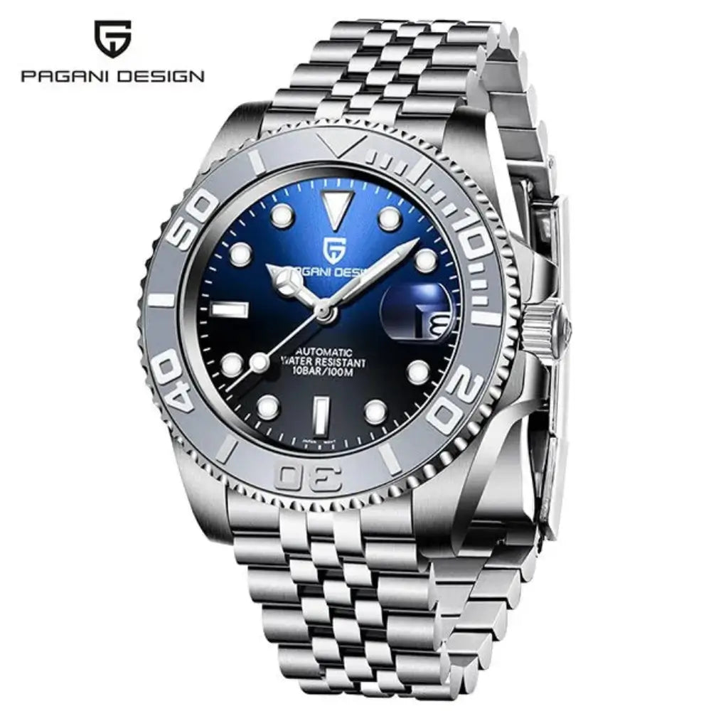 montre automatique premium homme mouvement mécanique fiable sans batterie style plongeuse