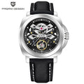 Montre squelette automatique avec mécanisme apparent en acier inoxydable