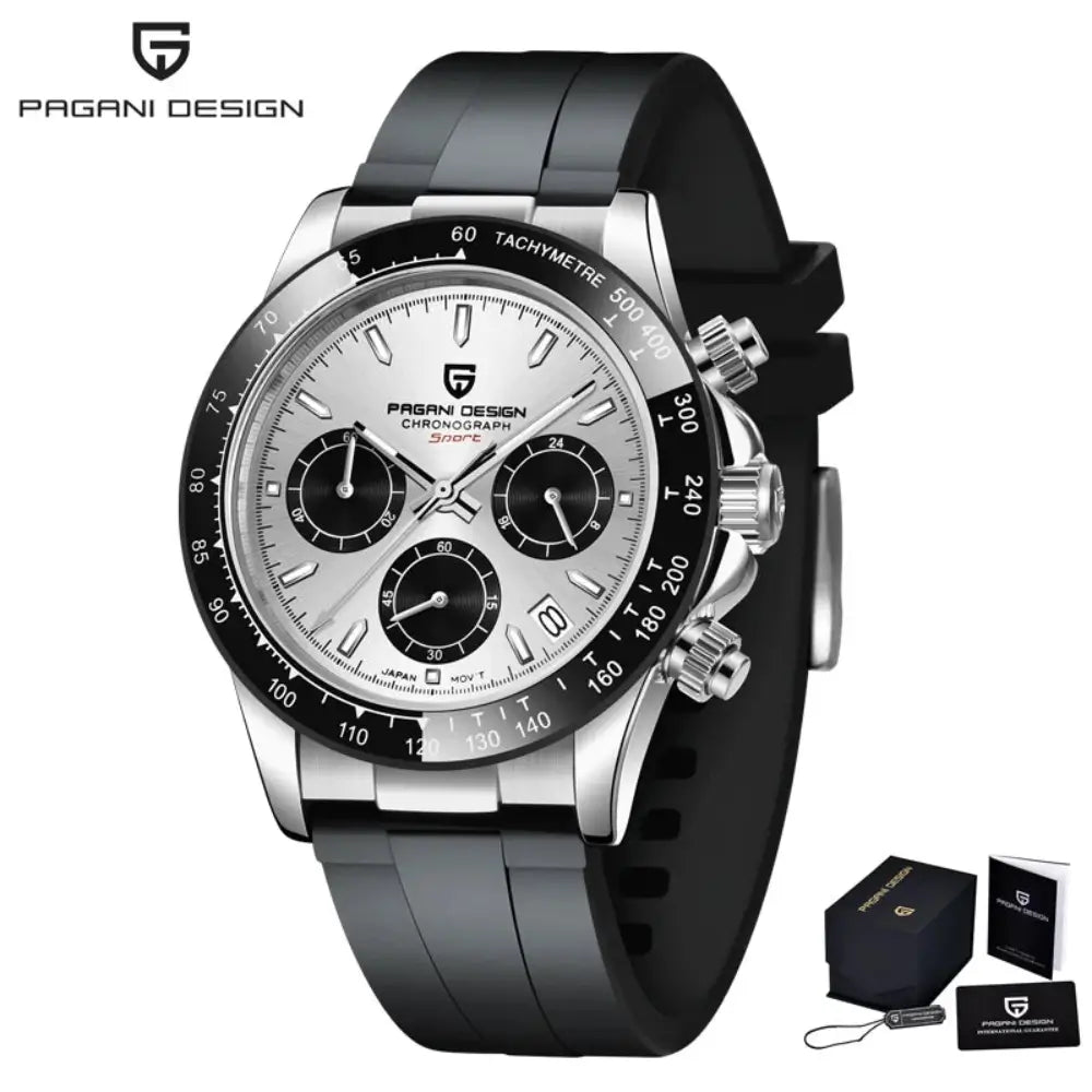 montre luxe homme Astralis Meteor chronographe verre saphir bracelet silicone confortable