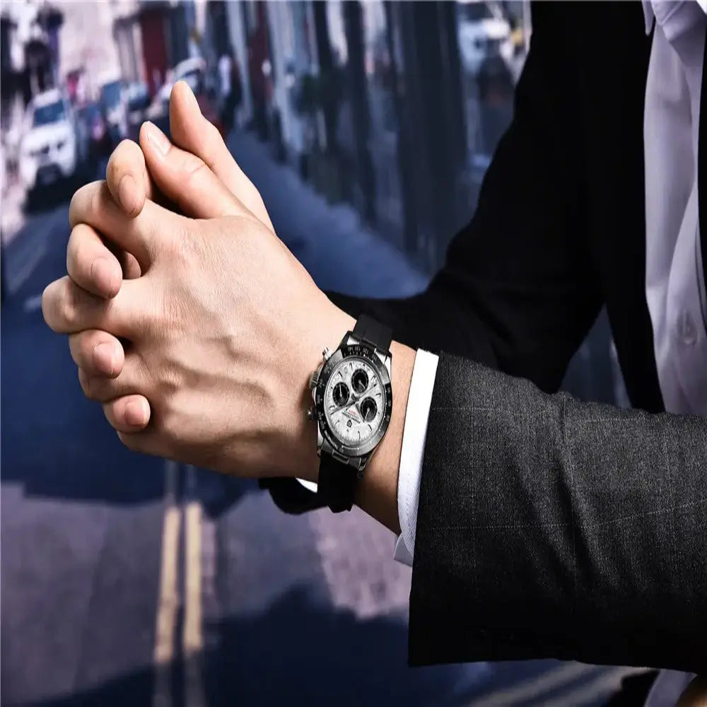 montre quartz Seiko VK63 chronographe homme cadran météorite étanche 100m élégante